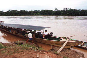 Boat on the Madre de Dios River